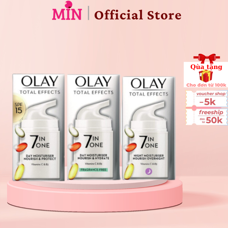 Kem Dưỡng Olay Total Effects 7 In 1 Ngày Và Đêm 50ml chống lão hóa, sáng da chống lão hóa