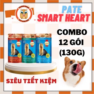 Combo 12 gói pate Smart Heart 130gr dành cho chó