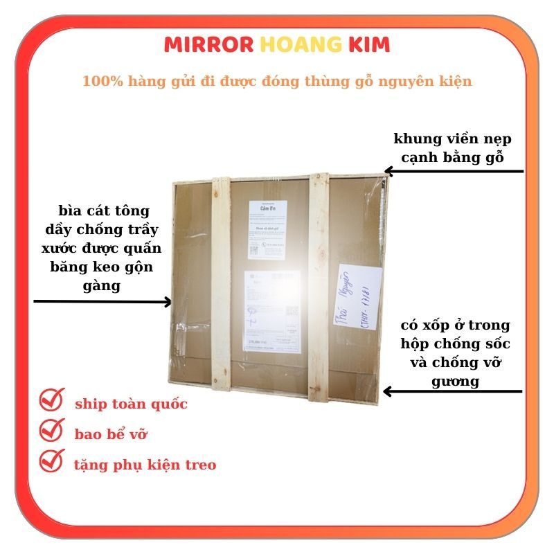 Gương trang điểm đèn led, Gương tròn treo tường viền hợp kim nhôm cao cấp treo nhà tắm size 40cm guonghoangkim.official