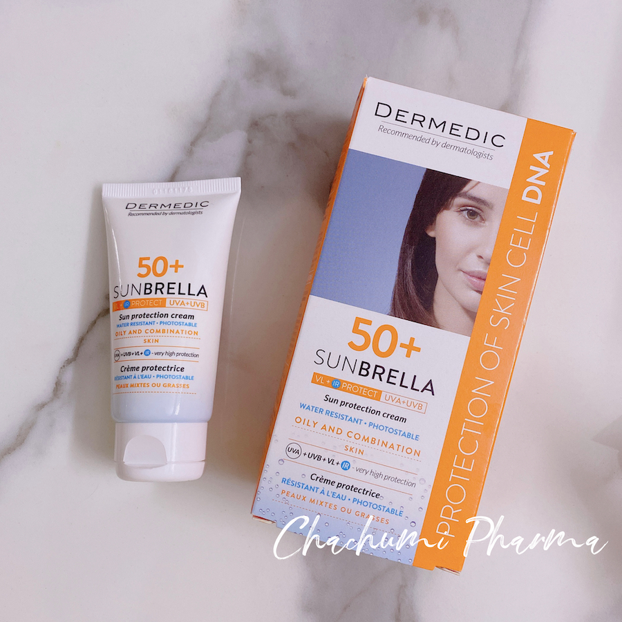 Kem chống nắng cho da dầu, da hỗn hợp DMD sunbrella SPF 50+ sun protection cream oily and combination skin 50ml