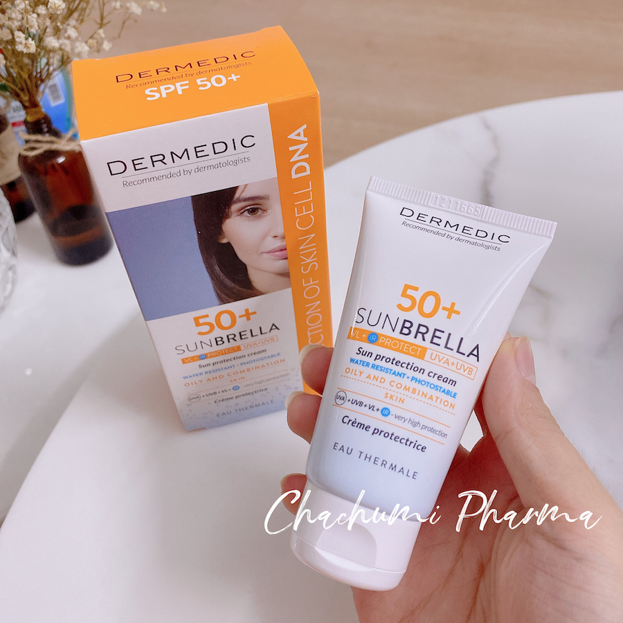 Kem chống nắng cho da dầu, da hỗn hợp DMD sunbrella SPF 50+ sun protection cream oily and combination skin 50ml