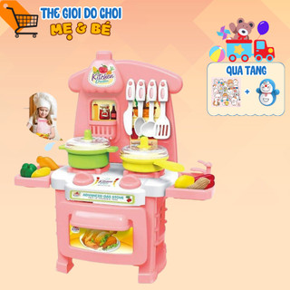 Bộ đồ chơi bếp nấu ăn kèm xe đẩy cho bé