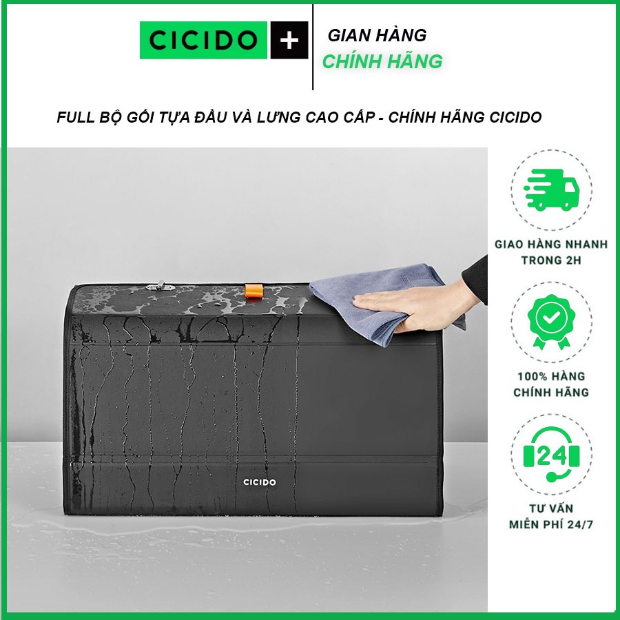 Hộp đựng đồ xe ô tô Cicido da PU gấp siêu gọn, Thùng Đựng Đồ Ô Tô - Hộp Đựng Đồ Ô Tô Có Thể Gấp Gọn