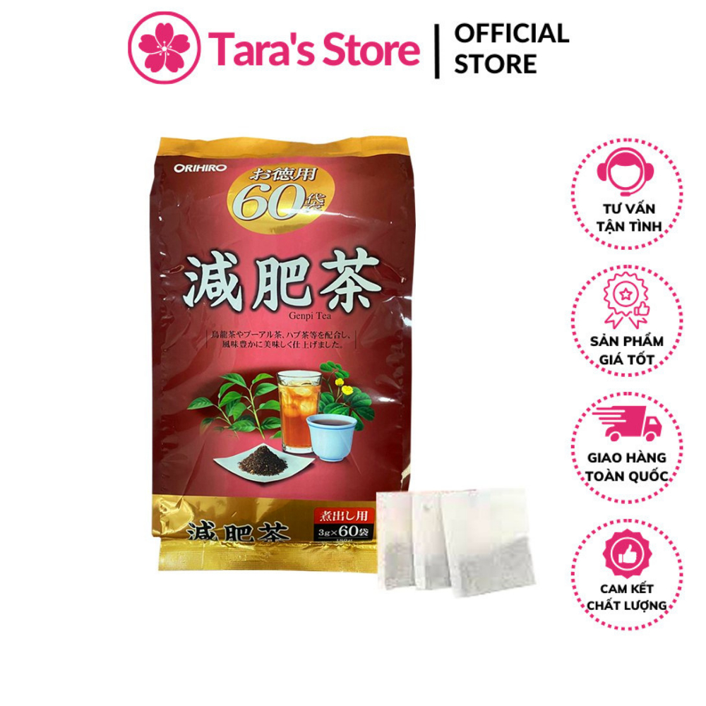 Trà Genpi Orihiro Hỗ Trợ Giảm Mỡ Thừa Chính Hãng Nhật Bản - Túi 60 Gói -Tara's _Store