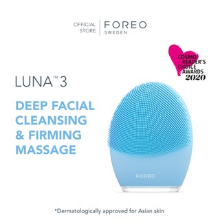 Máy rửa mặt FOREO LUNA 3 dành cho da hỗn hợp với chế độ Mát-xa chống lão hóa và tăng cường khả năng hấp thụ các dưỡng chất dưỡng da