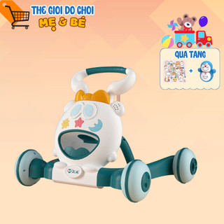 Xe tập đi cho bé, xe đẩy trẻ em chống lật hình ngộ nghĩnh có nhạc, giúp bé định hình bước đi và tư thế đi an toàn