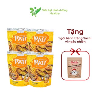[MUA 4 GÓI TẶNG 1 GÓI BÁNH TRÁNG] Snack Da Cá PATI Cao Cấp Chiên Giòn Vị Ớt Xanh/ Trứng Muối (Gói 50g)