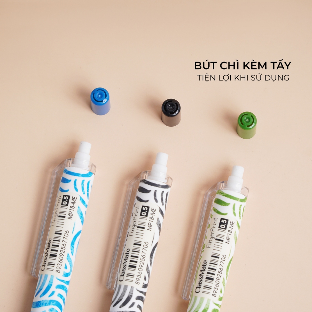 Combo 1 Chiếc Bút Chì Bấm 0.5mm MP18-ME và 1 Ống Ngòi Chì Kim 0.5mm CLASSMATE PL19-ME Chì Mịn, Đậm, Tiện Lợi