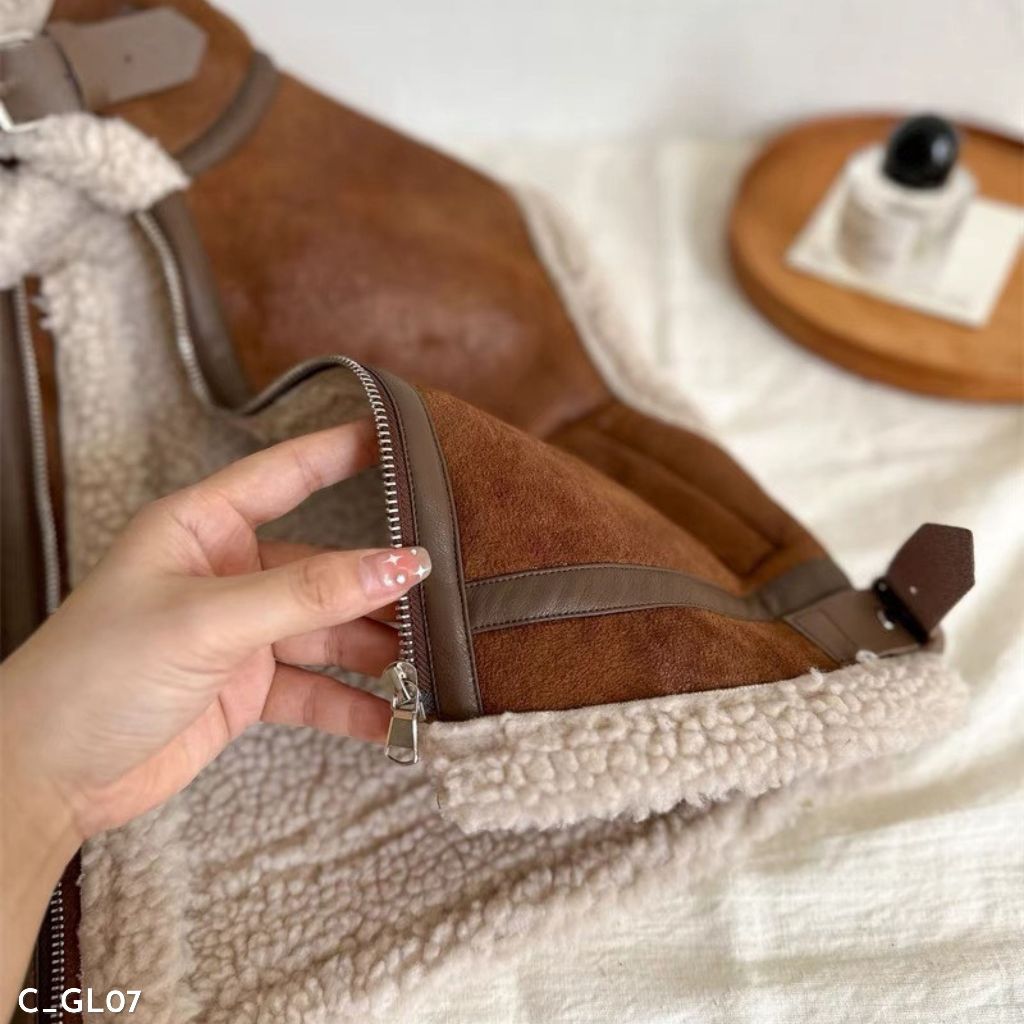 Áo gile cho bé trai, áo gile da lộn cho bé EMBES KIDS 11kg đến 31kg