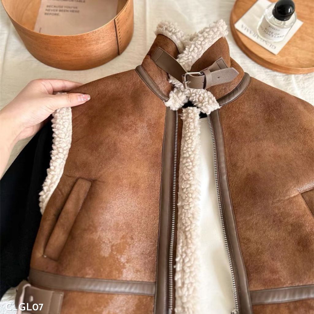 Áo gile cho bé trai, áo gile da lộn cho bé EMBES KIDS 11kg đến 31kg