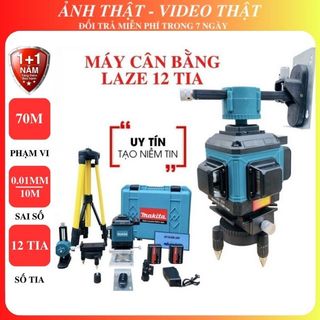 Máy bắn cốt cân mực tia laser 12 tia Makita , Máy cân bằng laser đánh thăng bằng mặt phẳng, áp tường