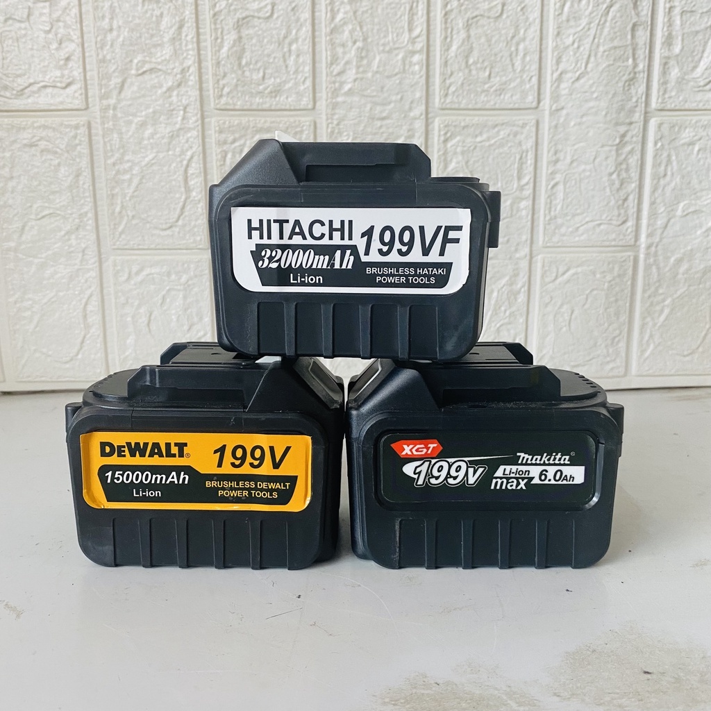 Pin 15 Cell 21V dung lượng cao chân pin phổ thông có đèn LED báo pin - Pin dùng cho máy khoan, máy siết, máy mài