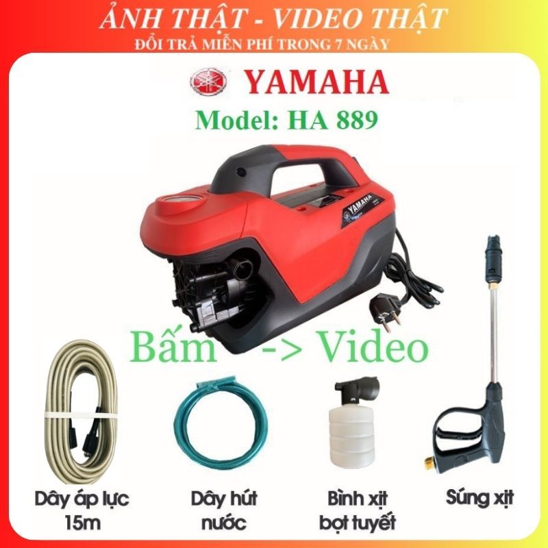 Máy rửa xe mini I Máy rửa xe cao áp YAMAHA 2800W HA889 - Có áp chống giật - Chống cháy