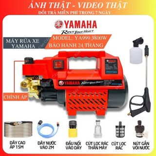 Máy rửa xe áp lực cao yamaha - ya999 công suất 3800w tặng kèm bình tạo bọt tuyết và khớp nối dài