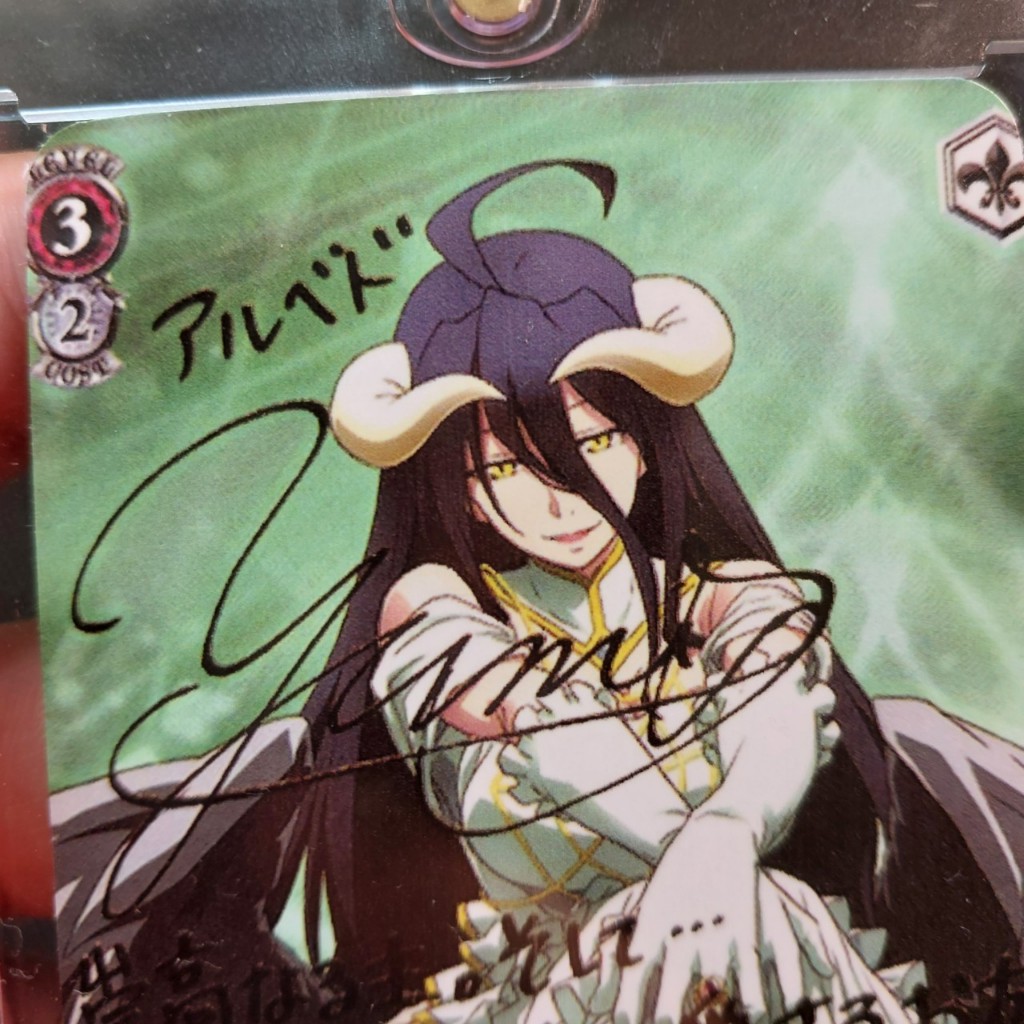 Thẻ nữ quỷ Signed Weiss Schwarz Overlord Vol.2 Albedo SP FOIL Japanese có signed 2098 1-17