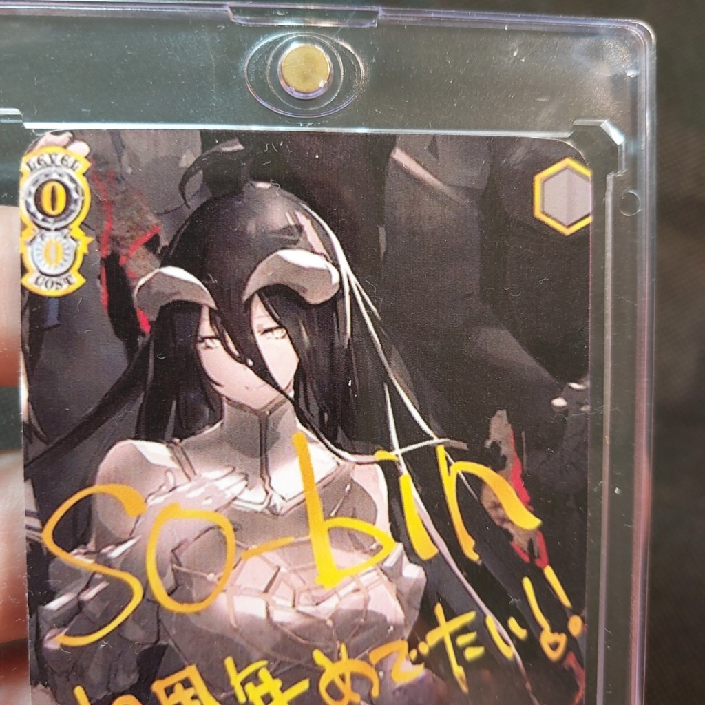 Thẻ nữ Weiss Schwarz Overlord SEC FOIL Albedo Japanese NM có signed 2098 1-14