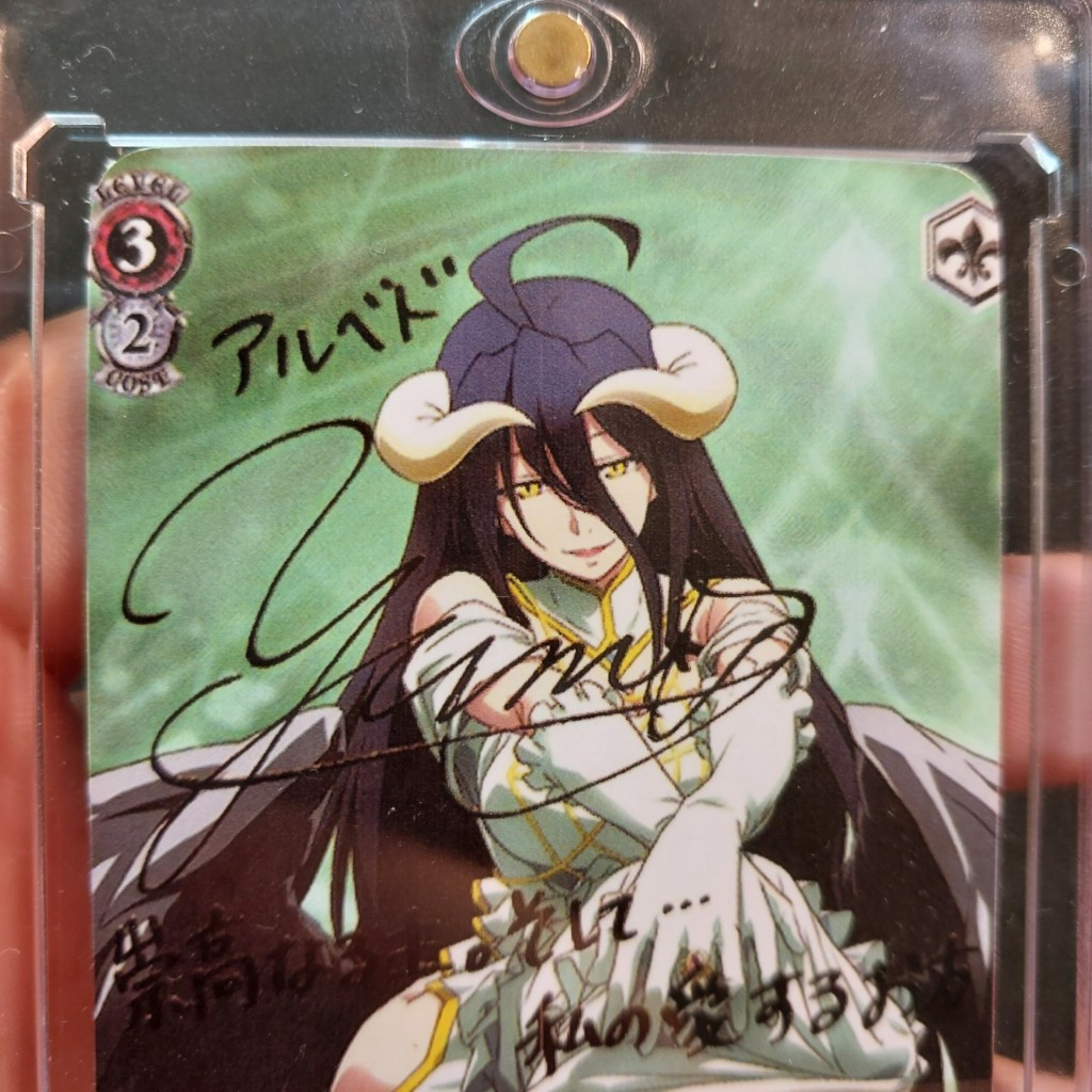 Thẻ nữ quỷ Signed Weiss Schwarz Overlord Vol.2 Albedo SP FOIL Japanese có signed 2098 1-17