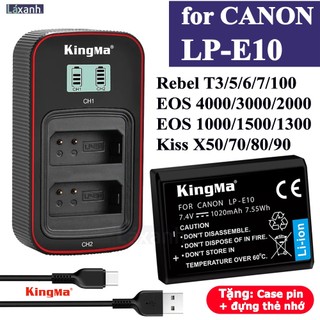Canon lp-e10 | pin và dock sạc máy ảnh canon eos 4000d 3000d 1000d 1300d rebel t100 t7 t6 t5 t3 canon lp-e10 lpe10 e10