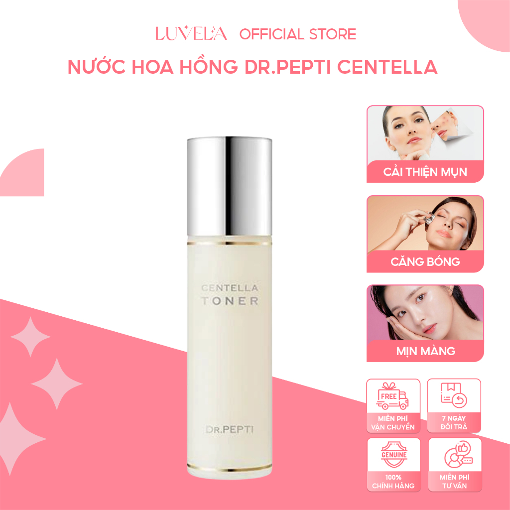 Nước Hoa Hồng Dr.Pepti Centella Toner Dưỡng Da Căng Bóng 180ml Chính Hãng Hàn Quốc