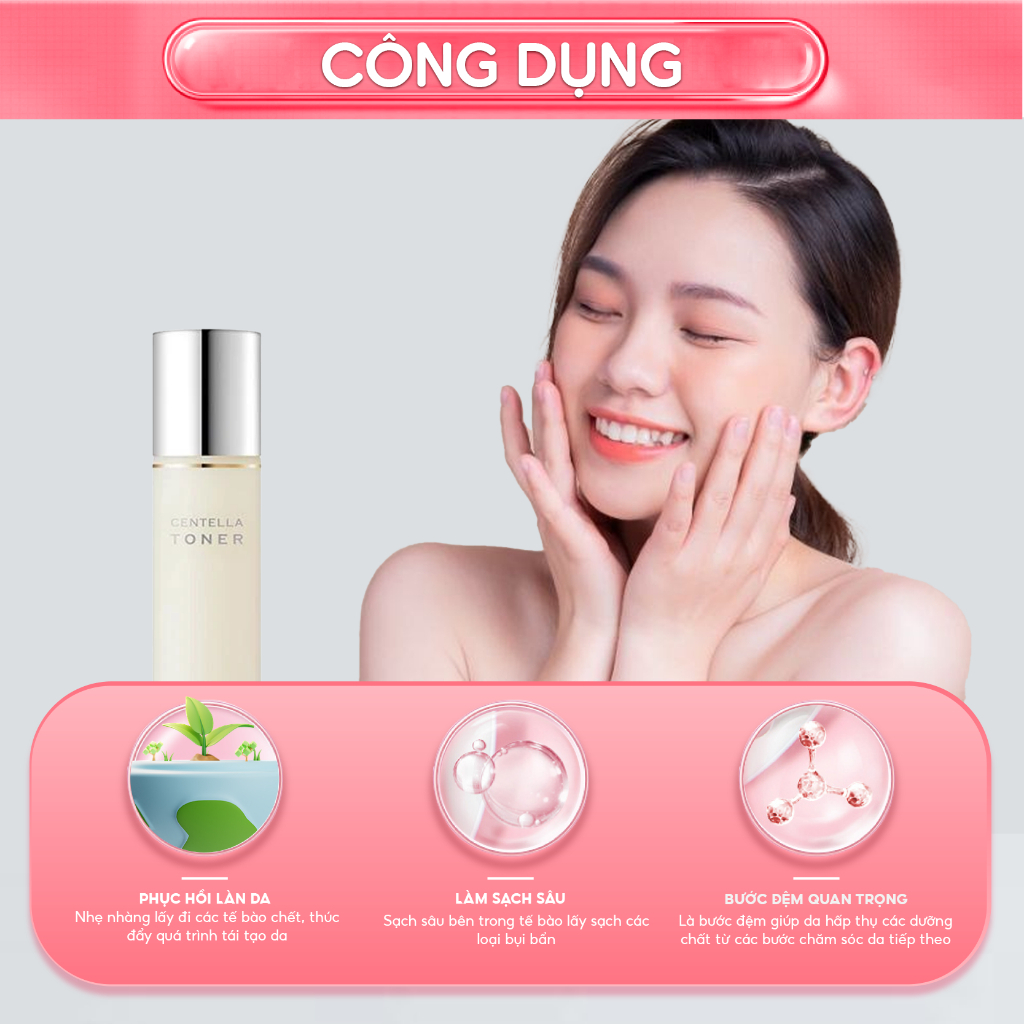Nước Hoa Hồng Dr.Pepti Centella Toner Dưỡng Da Căng Bóng 180ml Chính Hãng Hàn Quốc