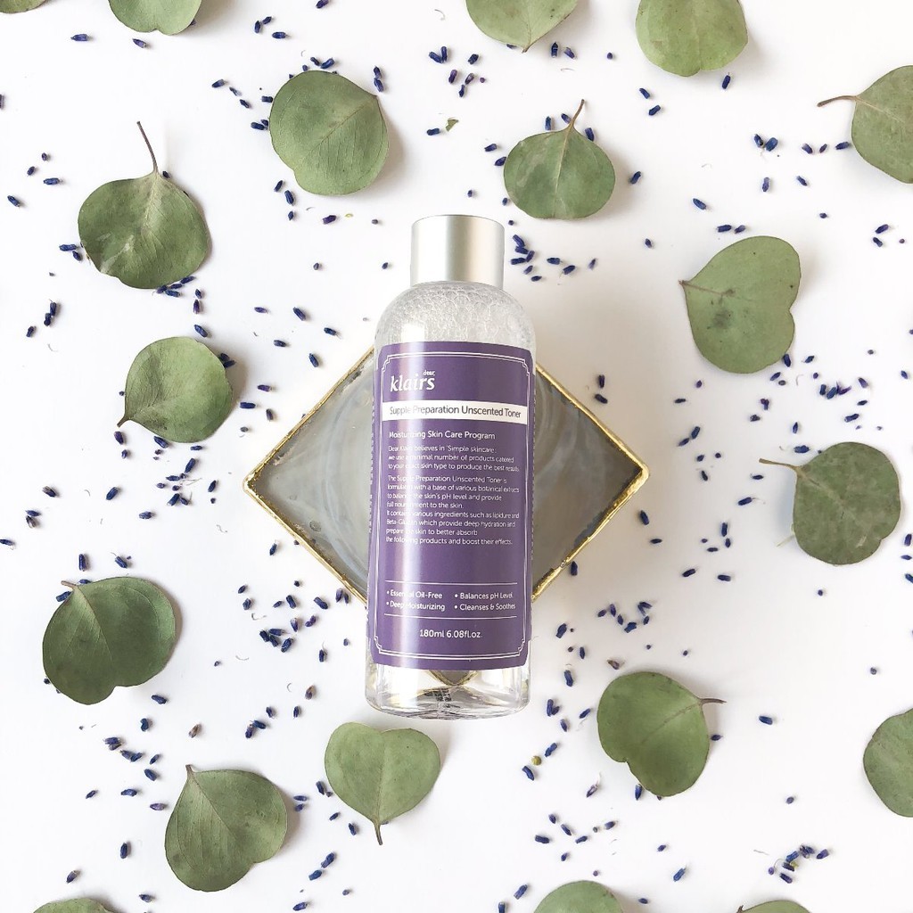 Nước Hoa Hồng Không Mùi Dành Cho Da Nhạy Cảm Klairs Supple Preparation Unscented Toner 180ml