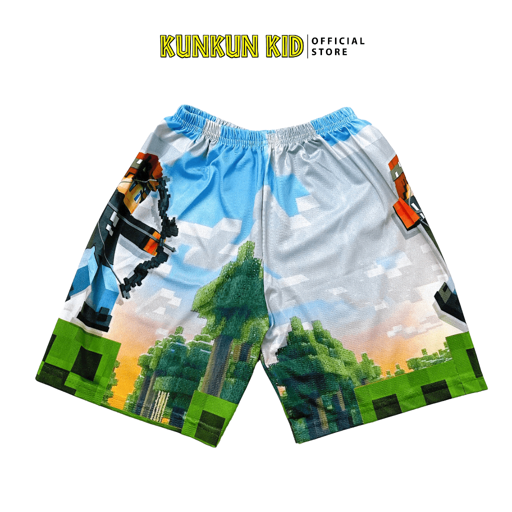 Quần áo bé trai Kunkun TP497 in hoạt hình chất Thun lạnh size đại cho bé từ 10-60kg