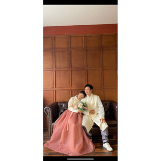 Hanbok cách tân tone hồng đất
