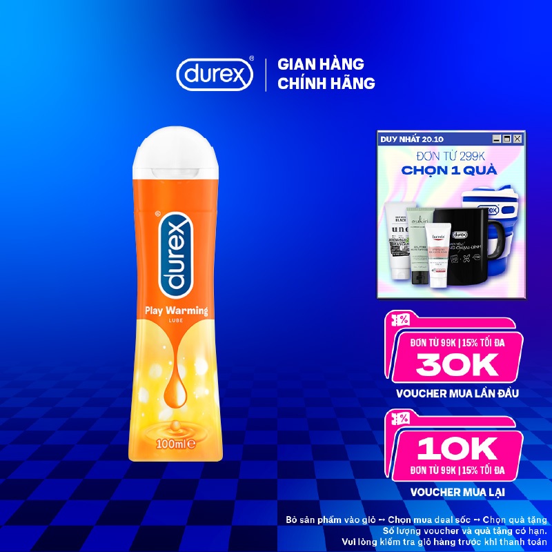 Gel bôi trơn Durex Play Warming có chất làm ấm 100ml/chai