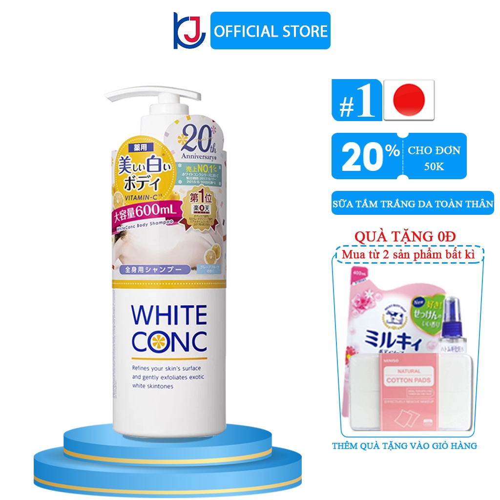 Sữa tắm trắng da toàn thân White Conc Body 600ml Nhật Bản