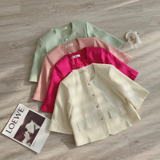 Áo dạ tweed cúc ngọc