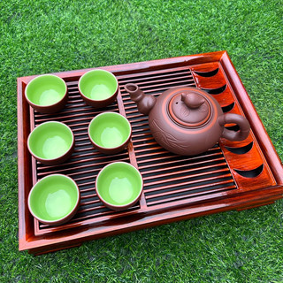 Bộ ấm chén Tử Sa Bát Tràng màu Nâu, bộ tách trà gốm sứ, chén lòng xanh cao cấp