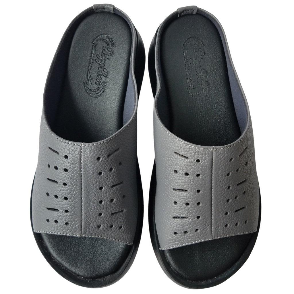 Dép xuồng nữ da bò thật BIGGBEN cao 6 phân HKD757