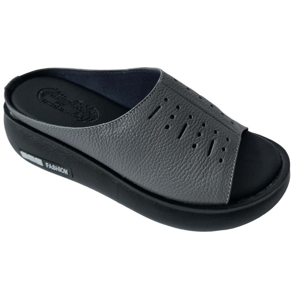 Dép xuồng nữ da bò thật BIGGBEN cao 6 phân HKD757