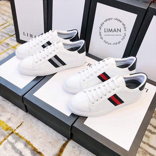 Giày thể thao nam bata sọc xám sọc đỏ đẹp, Giày sneaker nam thời trang 2024