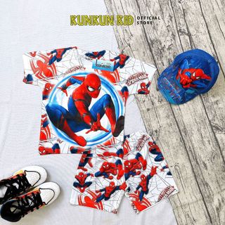 Quần áo trẻ em Kunkun Kid TP270 in 3d size đại từ 10-60kg - Bộ cộc tay bé trai thun lạnh thoáng mát cao cấp