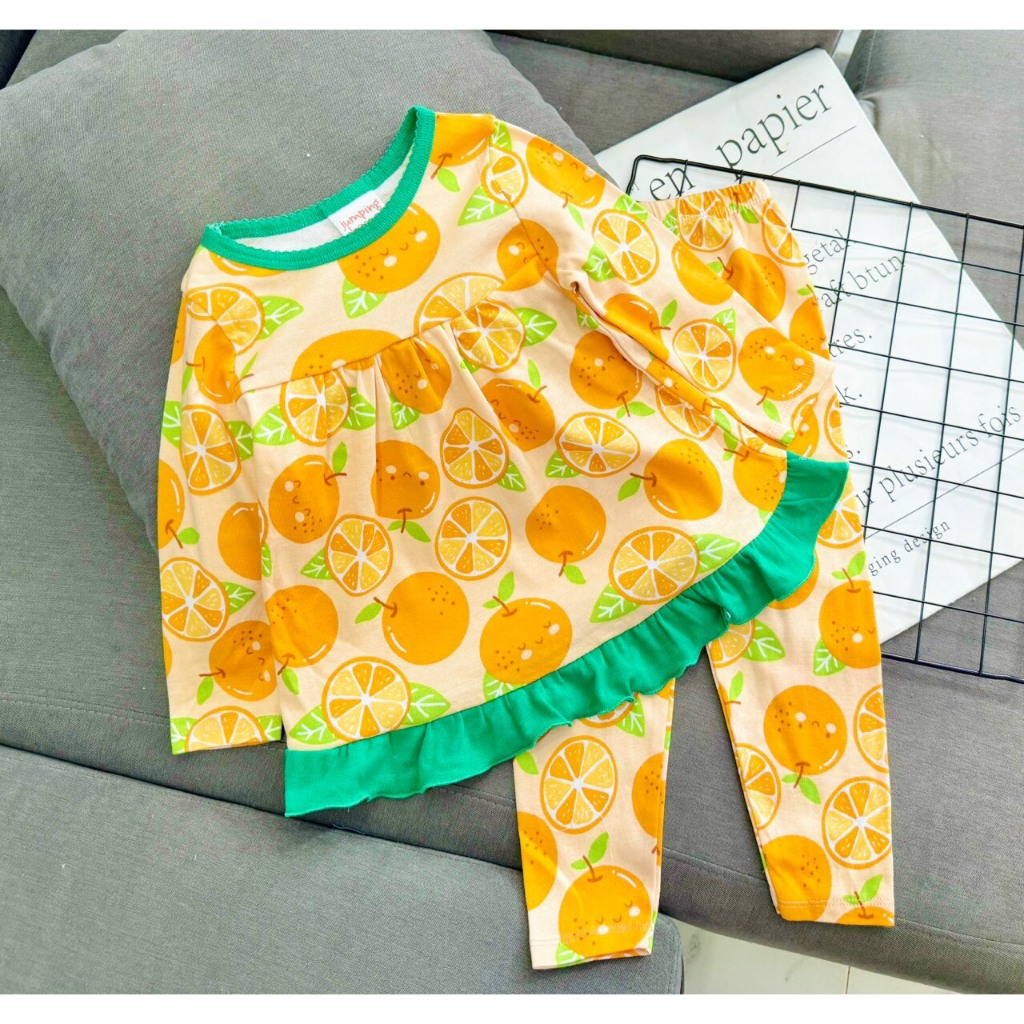 Đồ bộ dài tay cho bé gái 9-22 kg chất thun cotton borip mềm mịn cho bé mặc nhà đi chơi đi học đều xinh Homie Kids