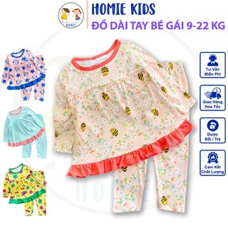 Đồ Bộ Bé Gái 9-22 Kg Vải Borip Set Quần Áo Babydoll Trẻ Em Size Nhí In Hoạt Hình Hot Trend Mềm Mịn Mát Homie Kids