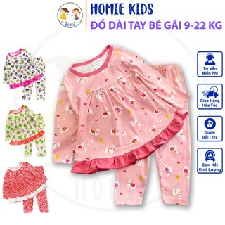 Đồ Bộ Cho Bé Gái 9-22 Kg Set Quần Áo Dài Trẻ Em Mặc Nhà Làm Đồ Ngủ Borip In Hoat Hình Hot Trend Homie Kids