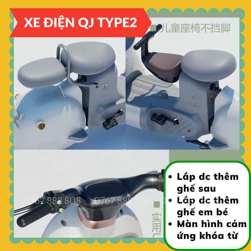 ⭐ Xe điện Type2 thời trang hottrend 2023 ⭐ (𝗡𝗵𝗮̣̂𝗻 𝗺𝗶𝘅 𝗺𝗮̀𝘂 𝘁𝗵𝗲𝗼 𝘆𝗲̂𝘂 𝗰𝗮̂̀𝘂) xe có sẵn giao ngay | BigBuy360 - bigbuy360.vn