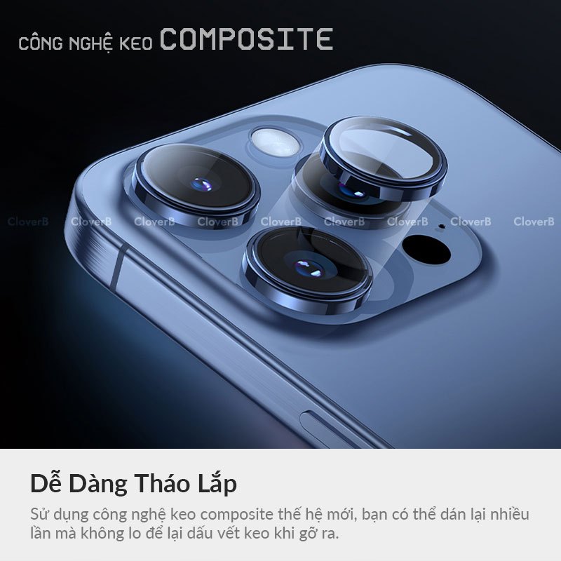 Kính Cường Lực Camera Kuzoom AR Lens - Viền Kim Loại Cao Cấp, Mặt Kính Trong Suốt Chống Trầy, Chống Chói Cho iP15 Series