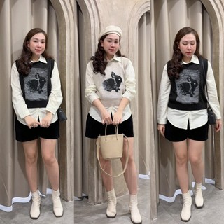 Bigsize gile thỏ kèm sơ mi 1181 - 19630