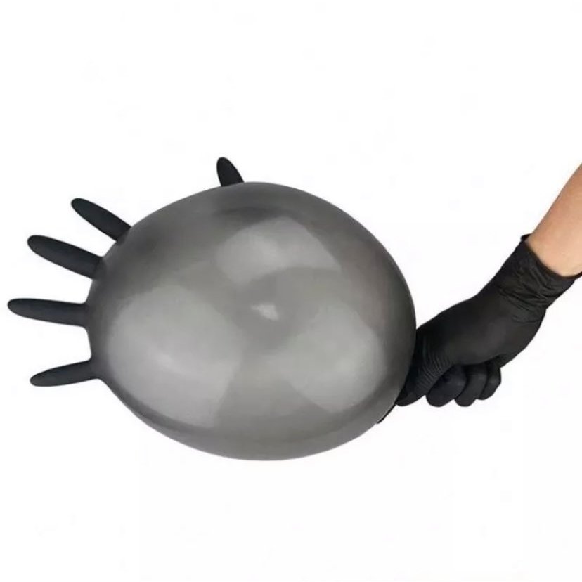 Găng Tay Đen Không Bột Hộp Đủ 100 chiếc Dùng Nặn Mụn, Phun Xăm...