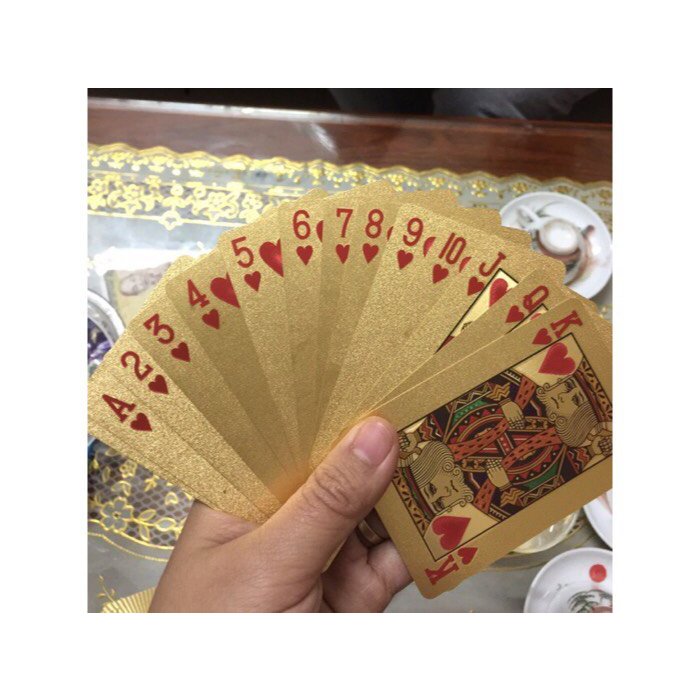 Bài Dollar - Bài Đô La Mạ Vàng - Bài Nhựa PVC - Chống Thấm Nước