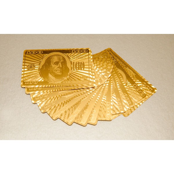 Bài Dollar - Bài Đô La Mạ Vàng - Bài Nhựa PVC - Chống Thấm Nước