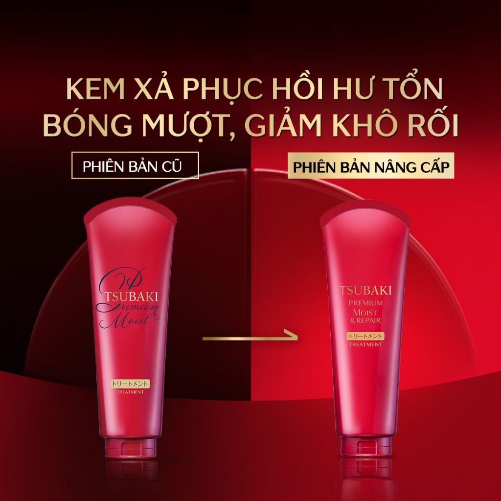 Kem Xả Tsubaki Premium Moist Treatment Dưỡng Tóc Bóng Mượt 180g