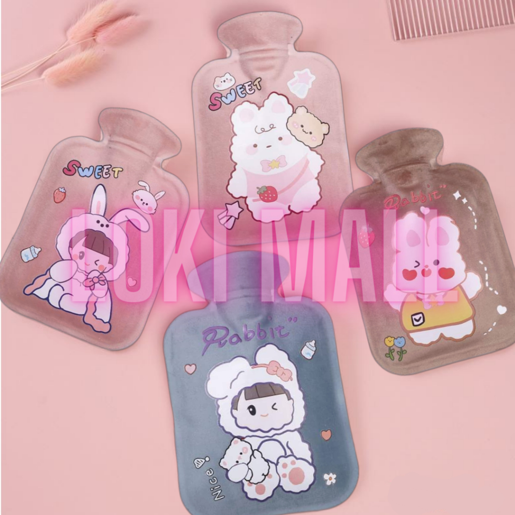 Túi chườm nóng lạnh Hoạt Hình dễ thương lông mịn đa năng giảm đau bụng kinh, Phục hồi vết thương, Hạ sốt, chườm bụngkinh