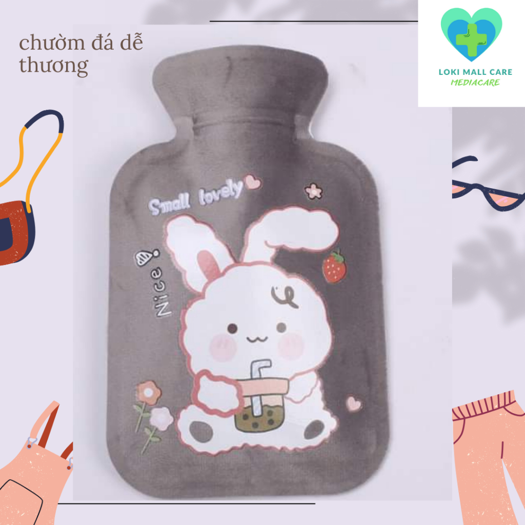Túi chườm nóng lạnh Hoạt Hình dễ thương lông mịn đa năng giảm đau bụng kinh, Phục hồi vết thương, Hạ sốt, chườm bụngkinh
