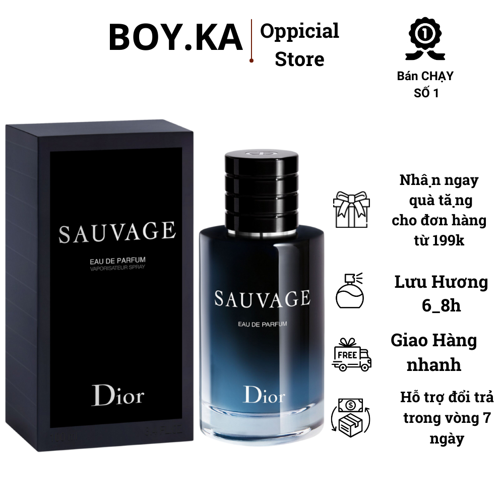 Nước hoa nam cao cấp chính hãng Di.or SAU.VAGE EDT, dầu thơm lâu nam tính mạnh mẽ cuốn hút mẫu thử 100ml N23 XT