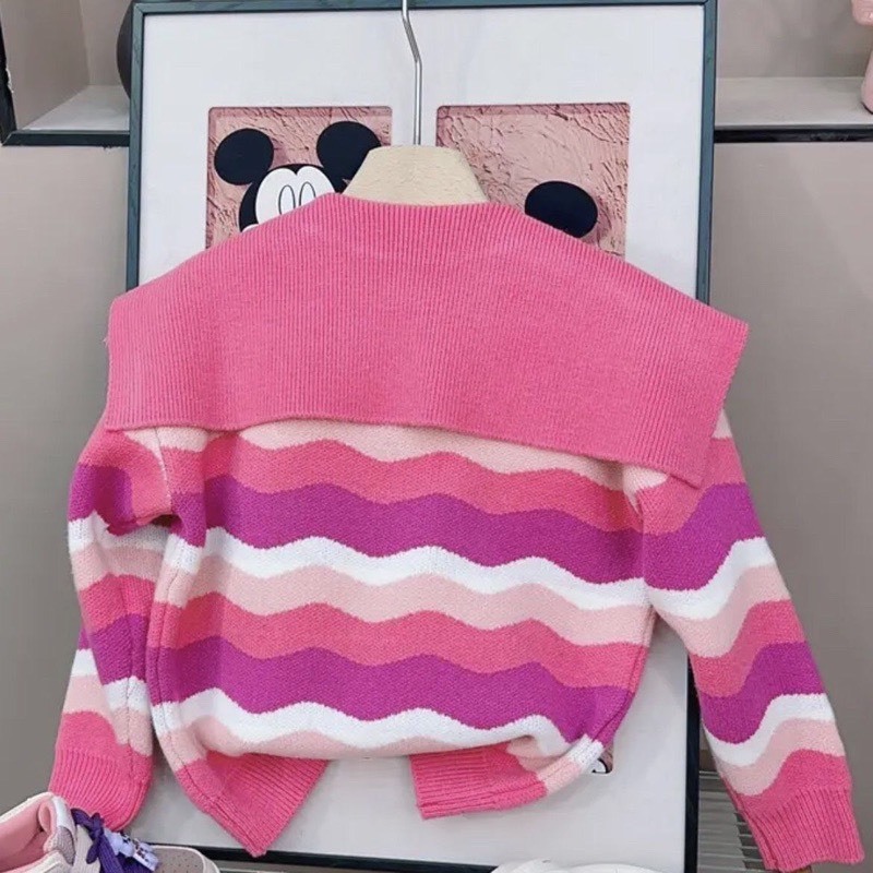 Áo len gấu dâu cho bé 110-150