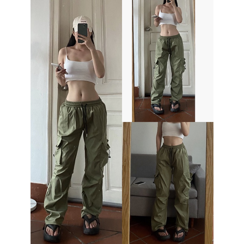 Quần pant unisex nam nữ ống rộng